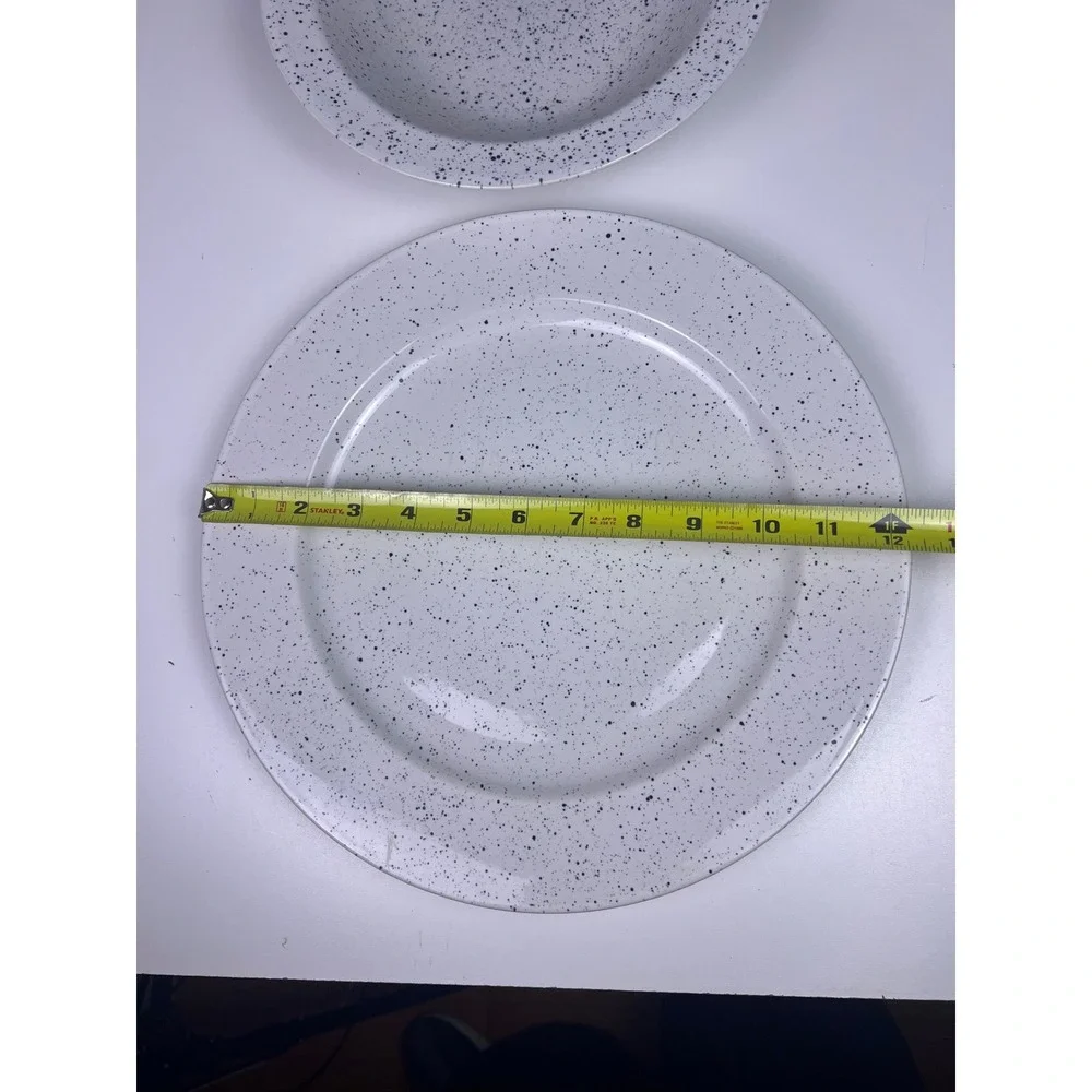 Signature‎ Housewares Table Rock Stoneware Blue Speckles Plate & Bowl Set Japan